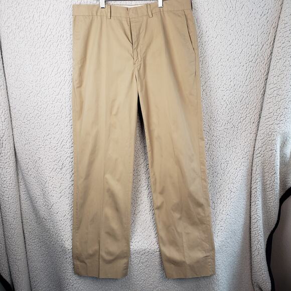 Ralph Lauren Khaki Pants Mens 39 Beige Cotton Classiccore Old Money Coastal Prep - Picture 1 of 12
